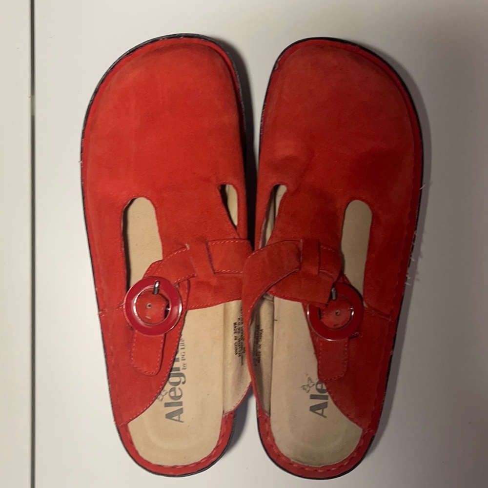 Alegria Classic Clog suede Burnt Orange Size 40